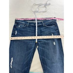 7FAMK 7 For All Mankind Josefina Skinny Boyfriend Distressed Button Fly Jeans 32